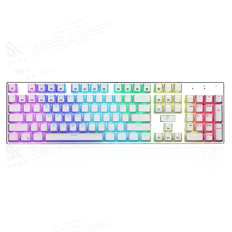 104 sleutels RGB meganiese speletjie-sleutelbord USB bedraad