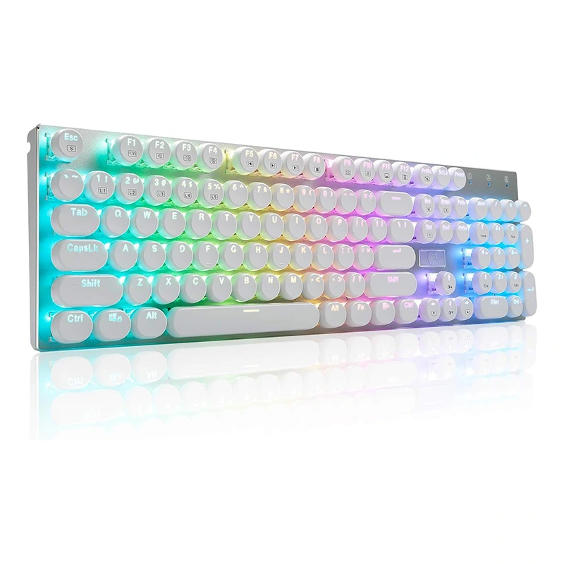 104 sleutels bedrade tikmasjien Meganiese RGB-sleutelbord