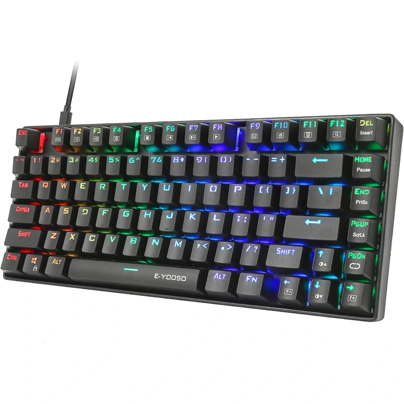 81 sleutels RGB meganiese speletjie-sleutelbord waterbestand