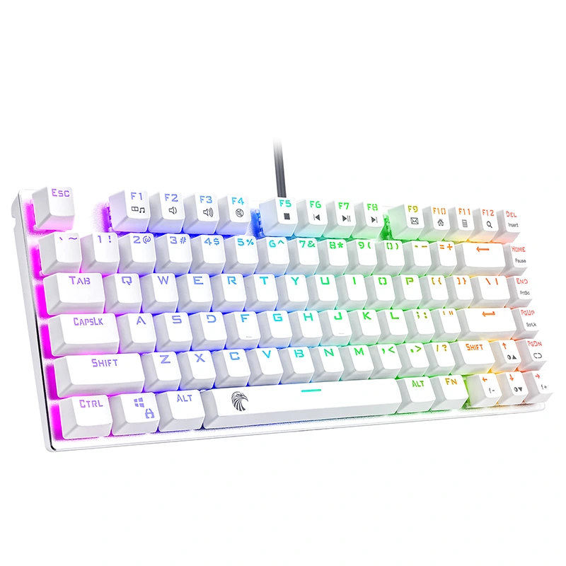 81 sleutels RGB meganiese speletjie-sleutelbord