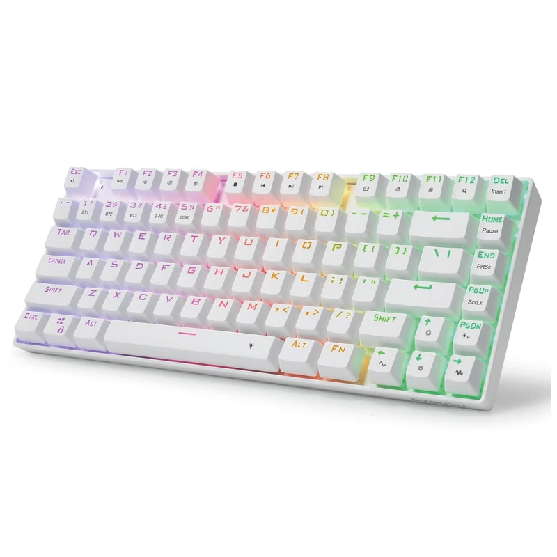 81 sleutels Draadlose Bluetooth 2.4Ghz RGB Meganiese Sleutelbord