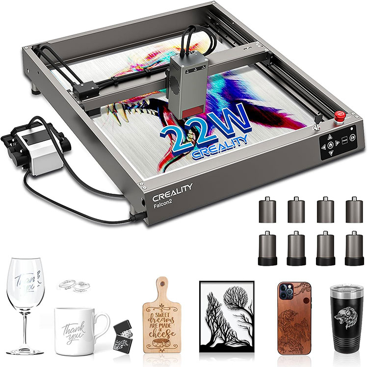 Falcon 22W Uitset Laser Cutter DIY Laser -graveur