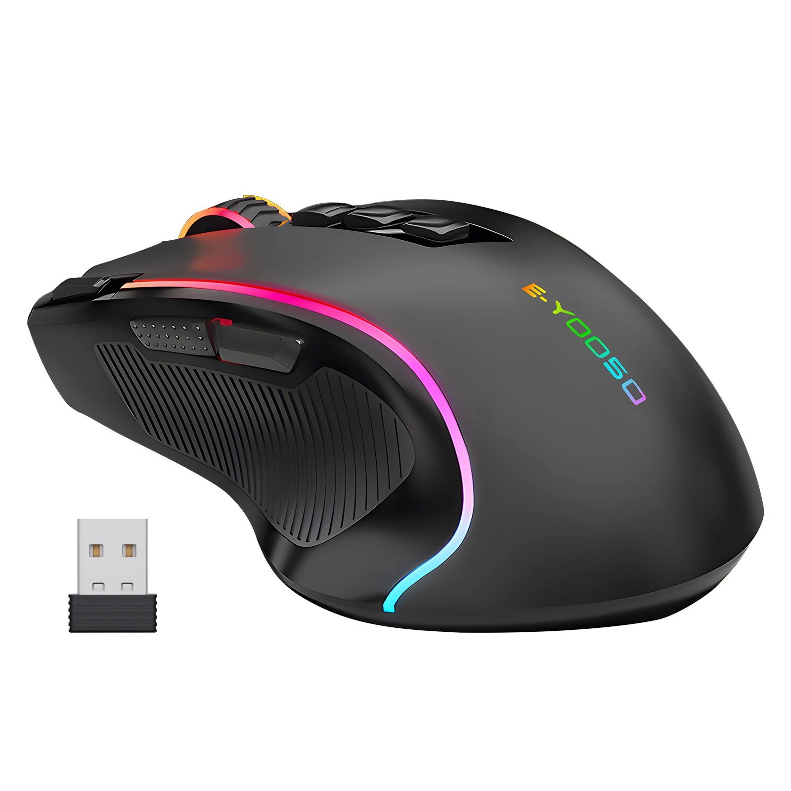 Draadlose spelmuis RGB 9 programmeerbare knoppies